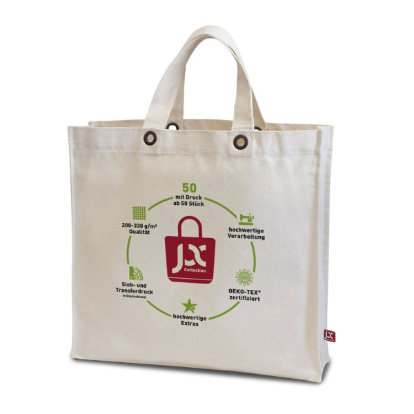 MACAU - Schwere Baumwolltasche mit kurzen Henkeln